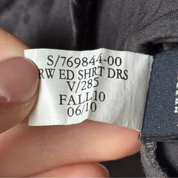 VTG | BANANA REPUBLIC SILK GIRLY COQUETTE UTILITY SHIRT DRESS TUNIC QUIET LUXURY - Picture 12 of 12